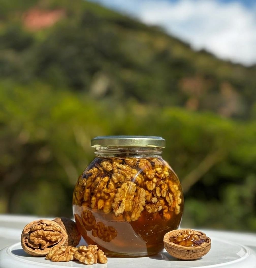 Miel con nueces