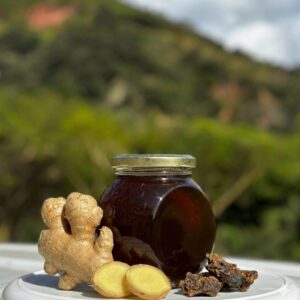 Miel con jengibre y própoleos